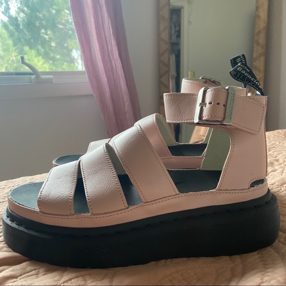 Dr. Martens Clarissa II Quad Platform Sandals Salt